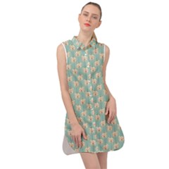 Fresh Scent Sleeveless Shirt Dress by Sparkle