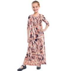 Pink Desire Kids  Quarter Sleeve Maxi Dress by DimitriosArt