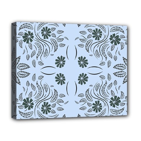 Folk Flowers Print Floral Pattern Ethnic Art Deluxe Canvas 20  X 16  (stretched) by Eskimos