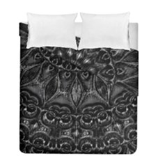 Charcoal Mandala Duvet Cover Double Side (full/ Double Size) by MRNStudios