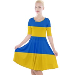 Flag Of Ukraine Quarter Sleeve A-line Dress by abbeyz71