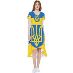 Flag Of Ukraine With Coat Of Arms High Low Boho Dress by abbeyz71