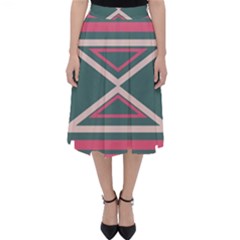 Abstract Pattern Geometric Backgrounds   Classic Midi Skirt by Eskimos