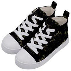 Exotic Snow Drop Flowers In A Loveable Style Kids  Mid-top Canvas Sneakers by pepitasart