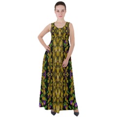 Fanciful Fantasy Flower Forest Empire Waist Velour Maxi Dress by pepitasart