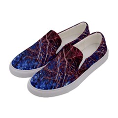 Autumn Fractal Forest Background Women s Canvas Slip Ons by Amaryn4rt
