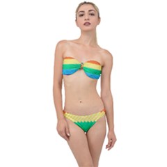 Mandalas-1084082 Textured-rainbow Classic Bandeau Bikini Set by jellybeansanddinosaurs