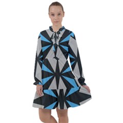 Abstract Pattern Geometric Backgrounds   All Frills Chiffon Dress by Eskimos