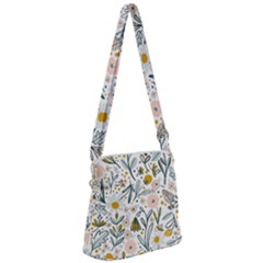 Floral Zipper Messenger Bag by Sparkle