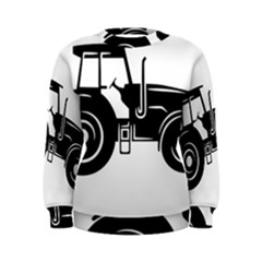 Black-farm-tractor-cut Women s Sweatshirt by DinzDas