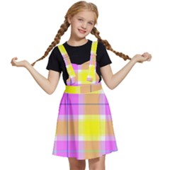 Pink Tartan-8 Kids  Apron Dress by tartantotartanspink