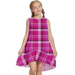 Pink Tartan-9 Kids  Frill Swing Dress by tartantotartanspink