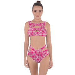 Pink Tartan-10 Bandaged Up Bikini Set  by tartantotartanspink