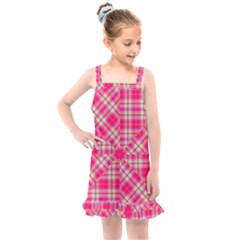 Pink Tartan-10 Kids  Overall Dress