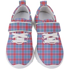 Pink Tartan 5 Kids  Velcro Strap Shoes by tartantotartanspink2