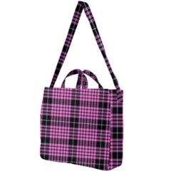 Pink Tartan 3 Square Shoulder Tote Bag by tartantotartanspink2