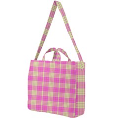 Pink Tartan 4 Square Shoulder Tote Bag by tartantotartanspink2
