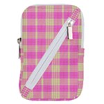 Pink Tartan 4 Belt Pouch Bag (Large)