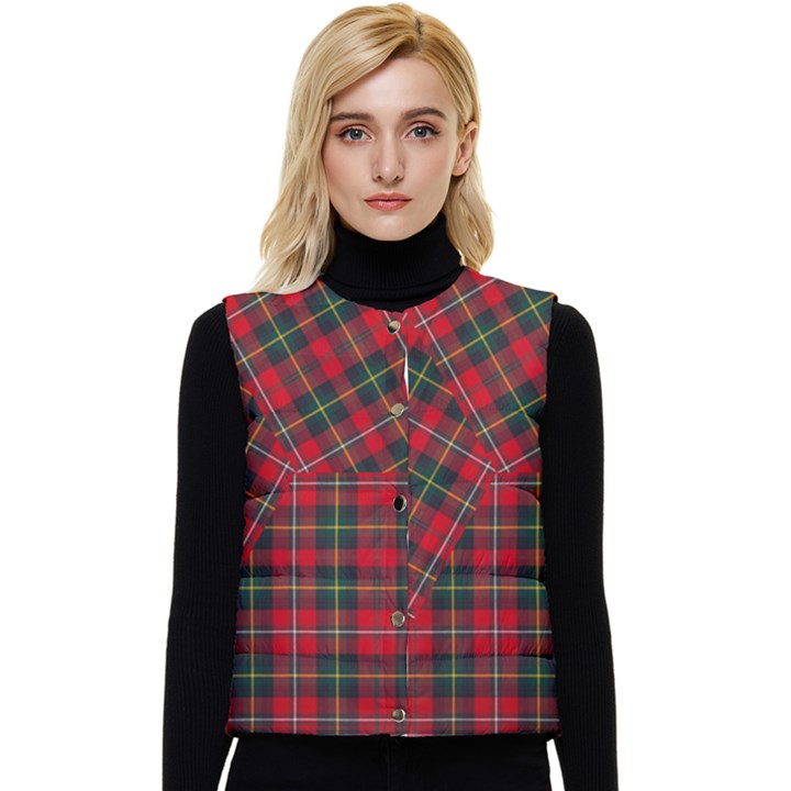 Boyd Modern Tartan Women s Short Button Up Puffer Vest