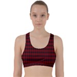 Tartan Red Back Weave Sports Bra