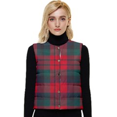 Macduff Modern Tartan Women s Short Button Up Puffer Vest by tartantotartansallreddesigns