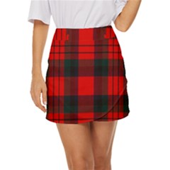 Macduff Modern Tartan 2 Mini Front Wrap Skirt by tartantotartansallreddesigns