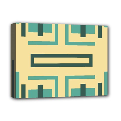 Abstract Pattern Geometric Backgrounds   Deluxe Canvas 16  X 12  (stretched)  by Eskimos