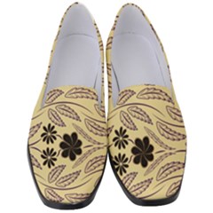 Folk Flowers Print Floral Pattern Ethnic Art Women s Classic Loafer Heels