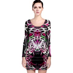 Officially Sexy Panther Collection Pink Long Sleeve Bodycon Dress by OfficiallySexy
