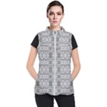 Nature Collage Seamless Pattern Women s Puffer Vest