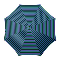 Horizontals (green, Blue And Violet) Golf Umbrellas by JonathonEarl