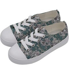 Seaweed Mandala Kids  Low Top Canvas Sneakers by MRNStudios