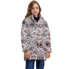 Digital Illusion Kid s Hooded Longline Puffer Jacket by Sparkle