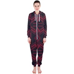 Abstract Pattern Geometric Backgrounds   Hooded Jumpsuit (ladies) by Eskimos