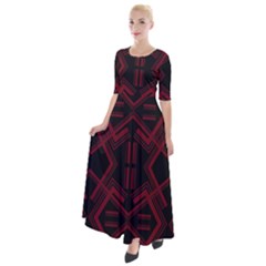 Abstract Pattern Geometric Backgrounds   Half Sleeves Maxi Dress by Eskimos