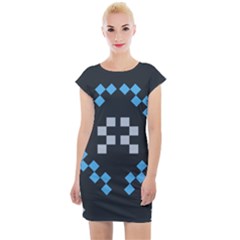 Abstract Pattern Geometric Backgrounds   Cap Sleeve Bodycon Dress by Eskimos
