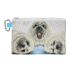 Seals A2 Canvas Cosmetic Bag (large) by ArtByThree