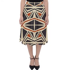 Abstract Geometric Design    Classic Midi Skirt by Eskimos