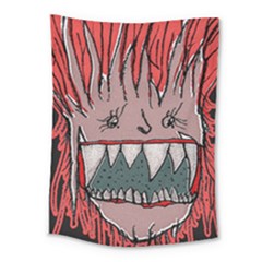 Evil Monster Close Up Portrait Medium Tapestry by dflcprintsclothing