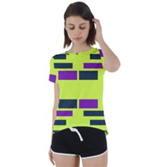 Abstract Pattern Geometric Backgrounds Short Sleeve Foldover Tee by Eskimos