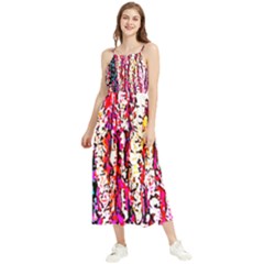 Colorful Bark Boho Sleeveless Summer Dress