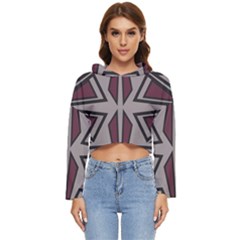 Abstract Pattern Geometric Backgrounds Women s Lightweight Cropped Hoodie by Eskimos
