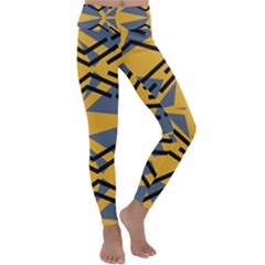 Abstract Pattern Geometric Backgrounds Kids  Lightweight Velour Classic Yoga Leggings by Eskimos