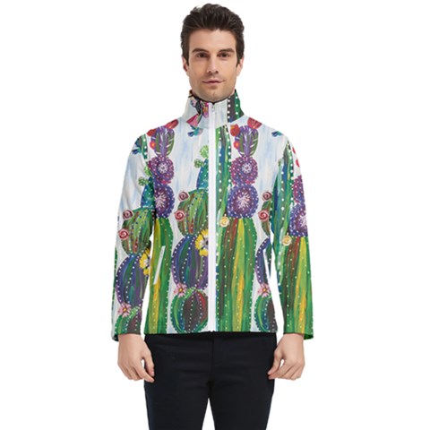 Rainbow Cactus Shirt Men s Bomber Jacket by steampunkbabygirl