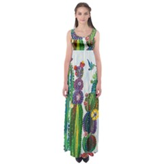 Rainbow Cactus Shirt Empire Waist Maxi Dress by steampunkbabygirl