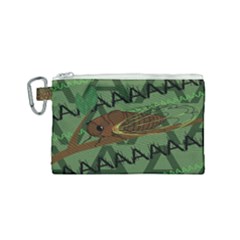 Cicada Canvas Cosmetic Bag (small) by steampunkbabygirl