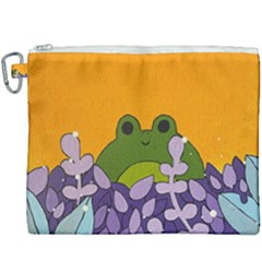 Froggie Canvas Cosmetic Bag (xxxl) by steampunkbabygirl