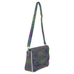 Paris Words Motif Colorful Pattern Shoulder Bag With Back Zipper by dflcprintsclothing