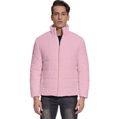 Color Pink Men s Puffer Bubble Jacket Coat by Kultjers