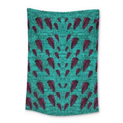 Leaves On Adorable Peaceful Captivating Shimmering Colors Small Tapestry by pepitasart